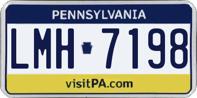 PA license plate LMH7198