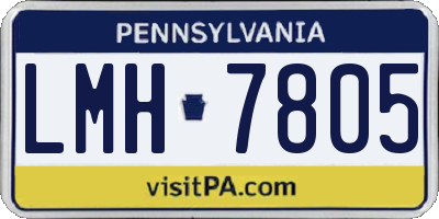 PA license plate LMH7805
