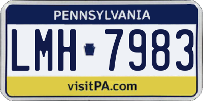 PA license plate LMH7983