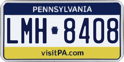 PA license plate LMH8408