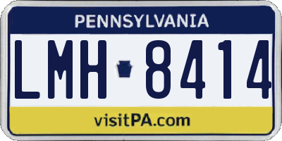 PA license plate LMH8414