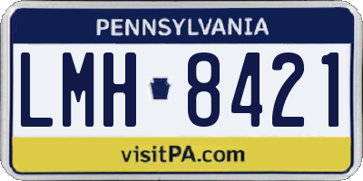 PA license plate LMH8421