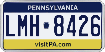 PA license plate LMH8426