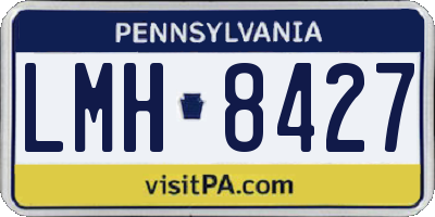 PA license plate LMH8427