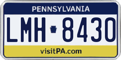 PA license plate LMH8430