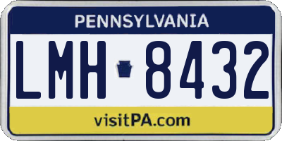 PA license plate LMH8432