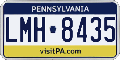 PA license plate LMH8435