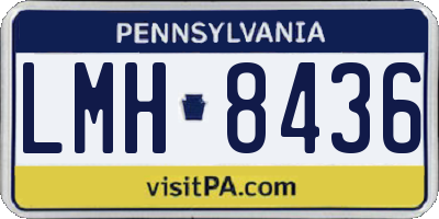 PA license plate LMH8436