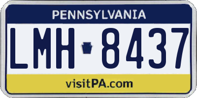 PA license plate LMH8437