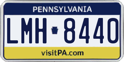 PA license plate LMH8440
