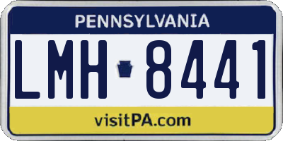 PA license plate LMH8441