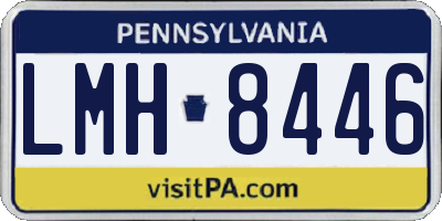 PA license plate LMH8446
