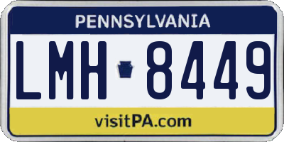 PA license plate LMH8449