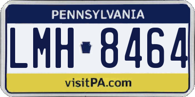 PA license plate LMH8464