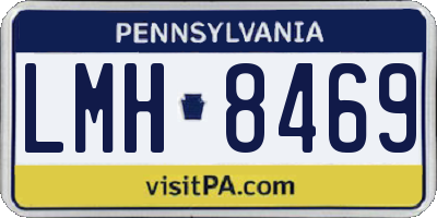 PA license plate LMH8469