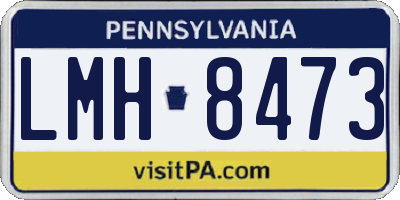 PA license plate LMH8473