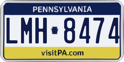 PA license plate LMH8474