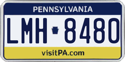 PA license plate LMH8480