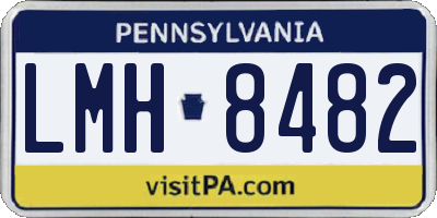 PA license plate LMH8482