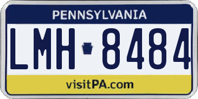 PA license plate LMH8484