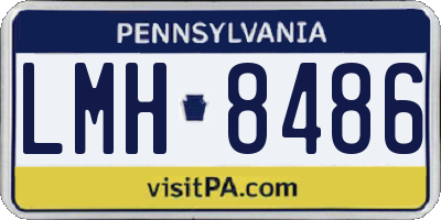 PA license plate LMH8486