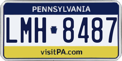 PA license plate LMH8487