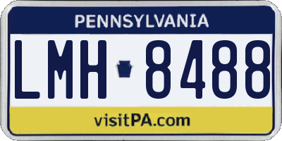 PA license plate LMH8488