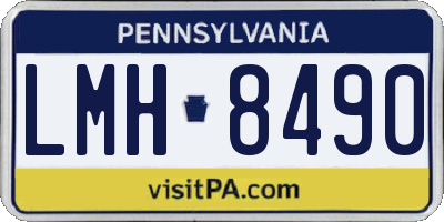 PA license plate LMH8490