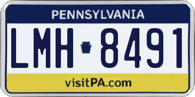 PA license plate LMH8491