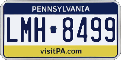 PA license plate LMH8499