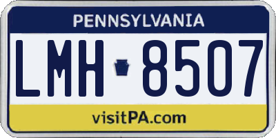 PA license plate LMH8507