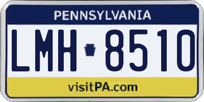 PA license plate LMH8510