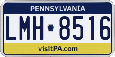 PA license plate LMH8516