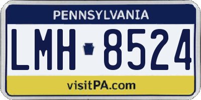 PA license plate LMH8524