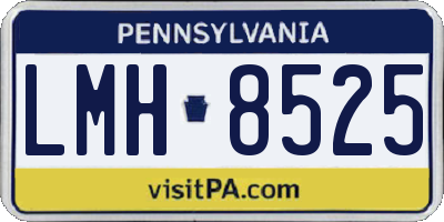 PA license plate LMH8525