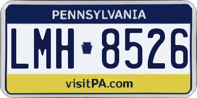 PA license plate LMH8526
