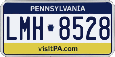 PA license plate LMH8528