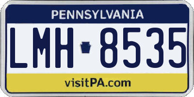 PA license plate LMH8535