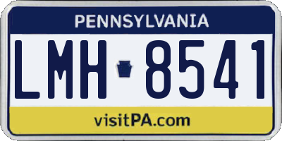 PA license plate LMH8541