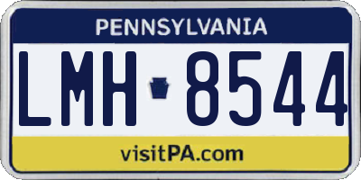 PA license plate LMH8544