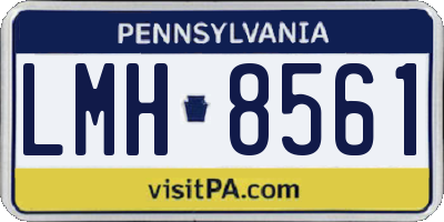 PA license plate LMH8561