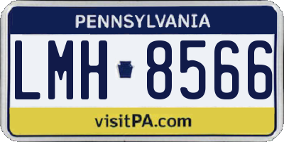 PA license plate LMH8566