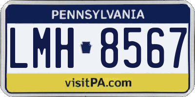 PA license plate LMH8567
