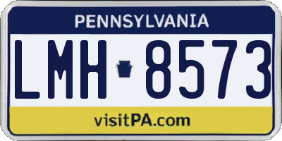PA license plate LMH8573