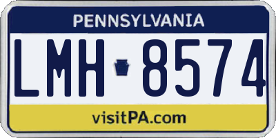 PA license plate LMH8574