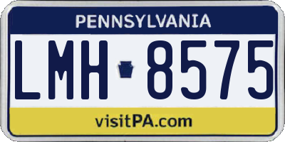 PA license plate LMH8575