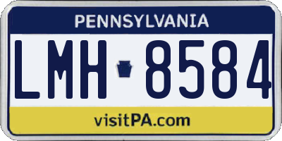 PA license plate LMH8584