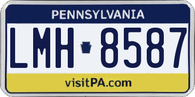 PA license plate LMH8587