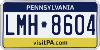 PA license plate LMH8604