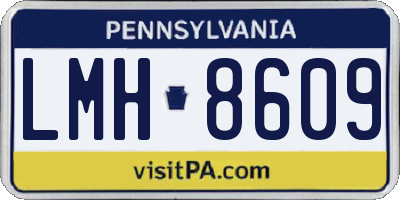 PA license plate LMH8609
